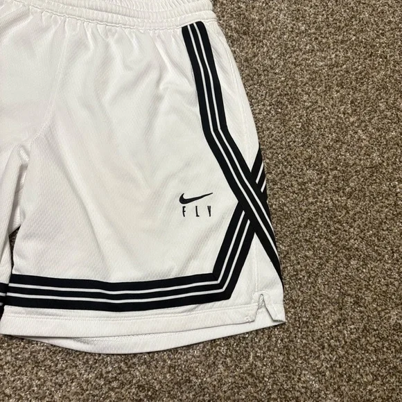 Nike Men’s Fly White Shorts with Black Stripes Size XL - Picture 5 of 12